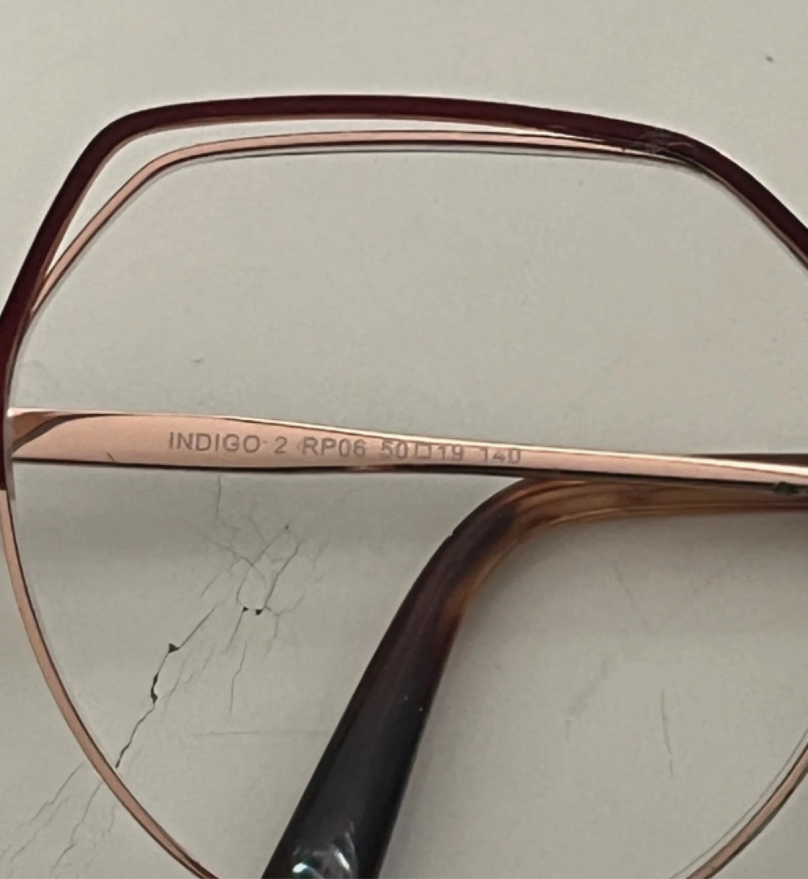 Montura de gafas MOREL Francia - Modelo Indigo 2 - Bicolor y dorado – photo 4